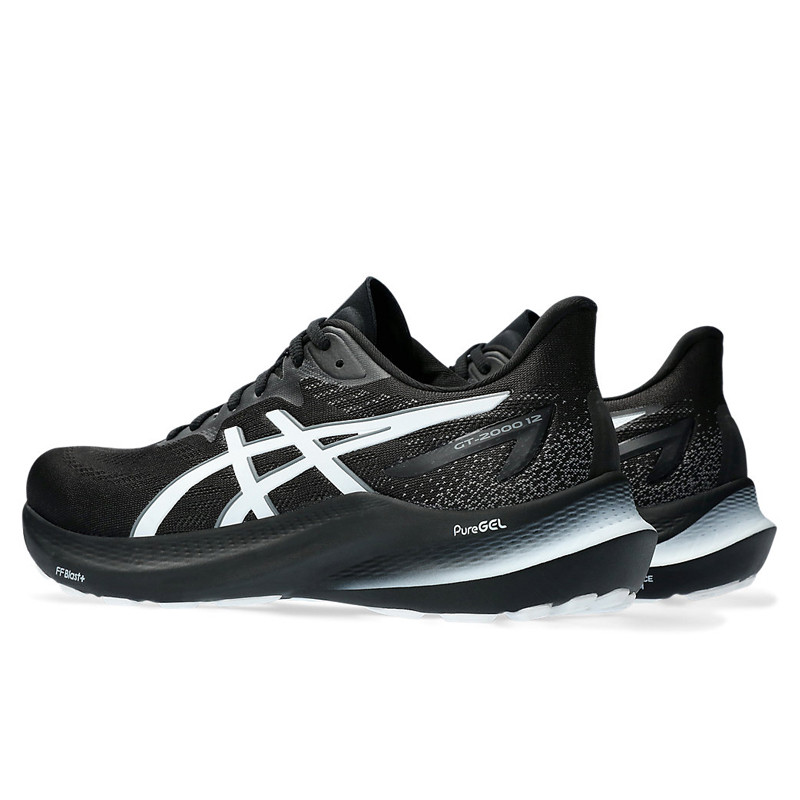 Jual Sepatu Lari Asics Gt-2000 12 Black White Original 1011B691.006 - v3.ncrsport.com