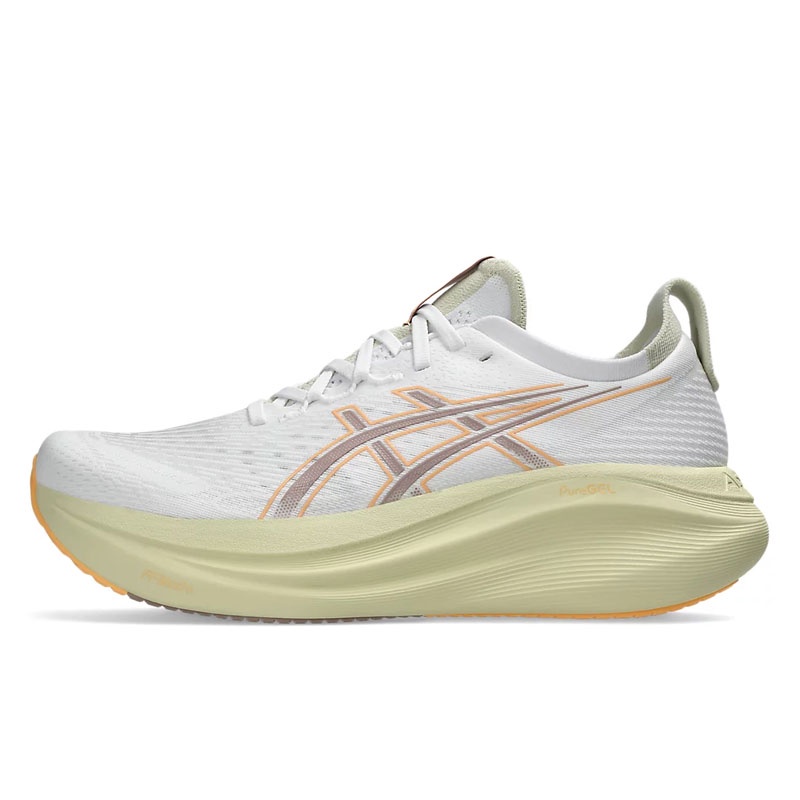 Jual Sepatu Lari Asics Gel-Nimbus 27 Men Standard White-Fawn Original 1011B958.102 - v3.ncrsport.com