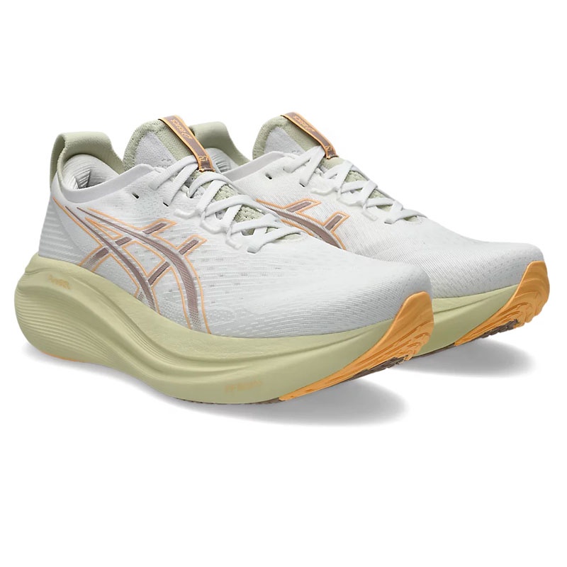 Jual Sepatu Lari Asics Gel-Nimbus 27 Men Standard White-Fawn Original 1011B958.102 - v3.ncrsport.com
