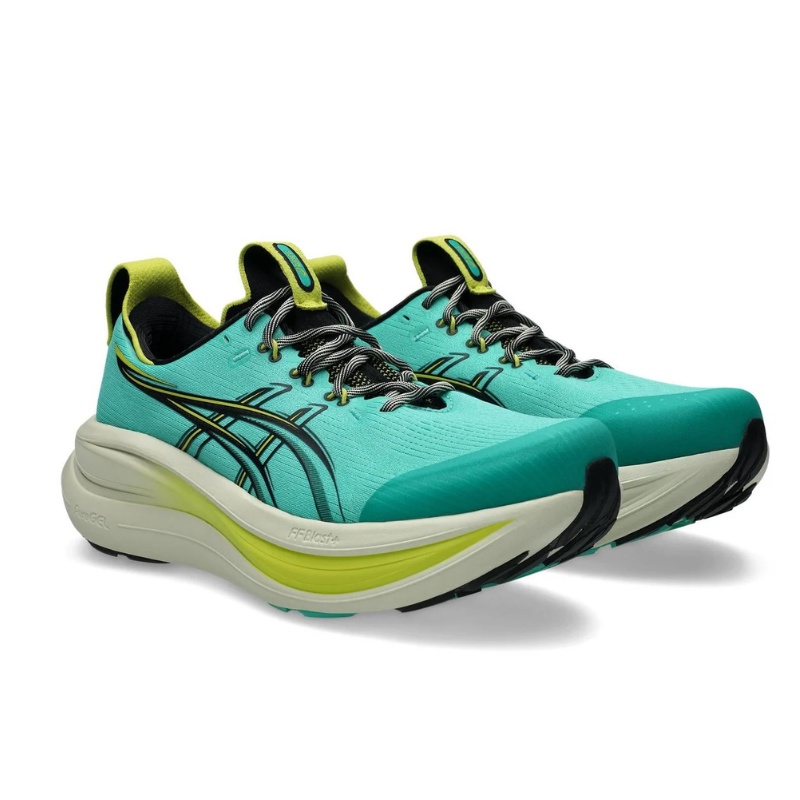 Jual Sepatu Lari Asics Gel-Nimbus 28 Tr Aurora Green-Black Original 1011C216.300 - v3.ncrsport.com
