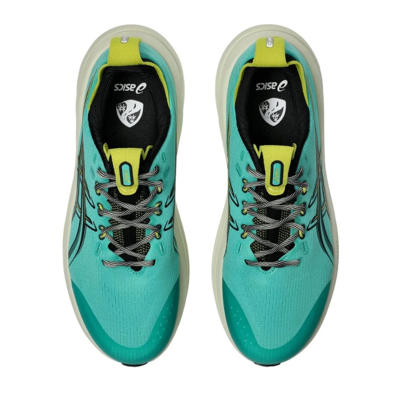 Jual Sepatu Lari Asics Gel-Nimbus 28 Tr Aurora Green-Black Original 1011C216.300 - v3.ncrsport.com