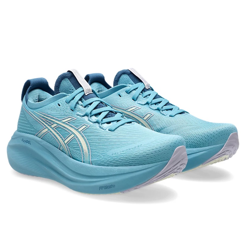 Jual Sepatu Lari Wanita Asics Wmns Gel-Nimbus 27 Standard Stillwater - Cream Original 1012B753.401 - v3.ncrsport.com