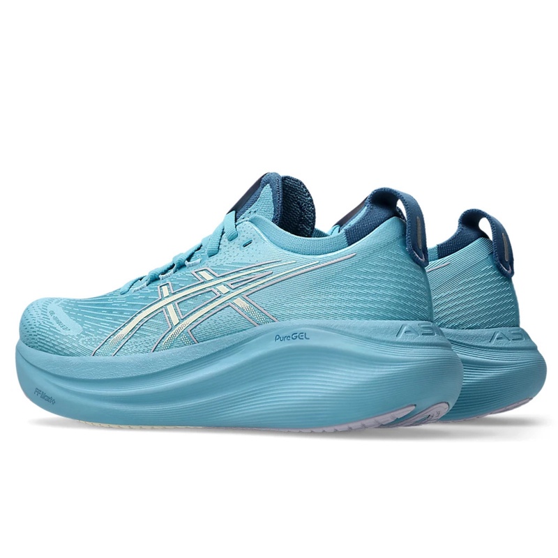 Jual Sepatu Lari Wanita Asics Wmns Gel-Nimbus 27 Standard Stillwater - Cream Original 1012B753.401 - v3.ncrsport.com