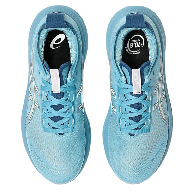 Jual Sepatu Lari Wanita Asics Wmns Gel-Nimbus 27 Standard Stillwater - Cream Original 1012B753.401 - v3.ncrsport.com