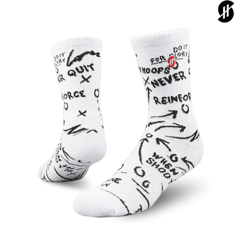 Jual Kaos Kaki Basket Stay Hoops A White Team Socks White Original 11409020 - v3.ncrsport.com