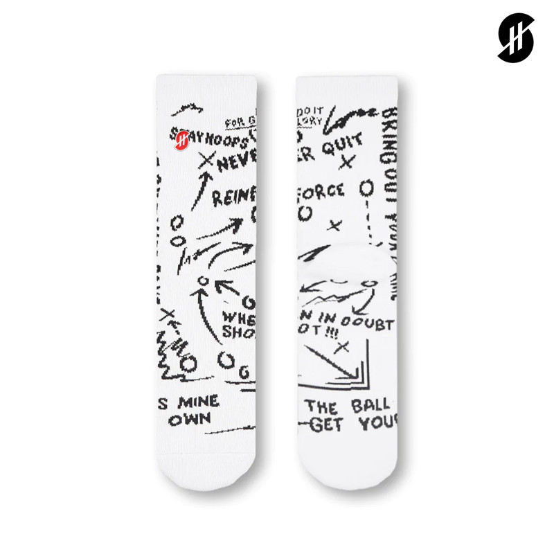 Jual Kaos Kaki Basket Stay Hoops A White Team Socks White Original 11409020 - v3.ncrsport.com