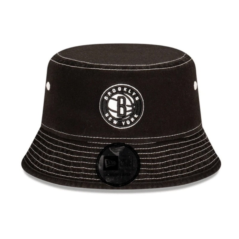 Jual Topi Sneakers New Era Brooklyn Nets Contrast Stitch Bucket Cap Black Original 12891399 - v3.ncrsport.com