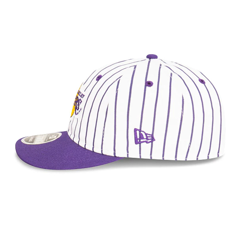 Jual Topi Basket New Era Los Angeles Lakers Pinstripe Retro Crown 9Fifty Cap Purple Original 12891402 - v3.ncrsport.com