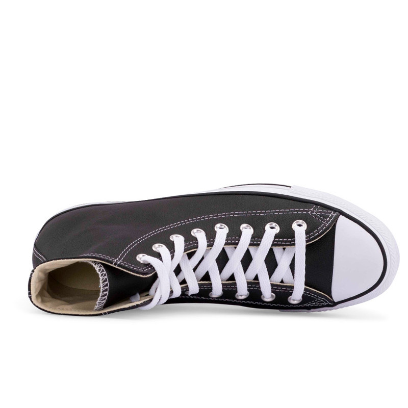 Jual Sepatu Sneakers Converse Chuck Taylor All Star Leather Hi Black Original 132170C - v3.ncrsport.com