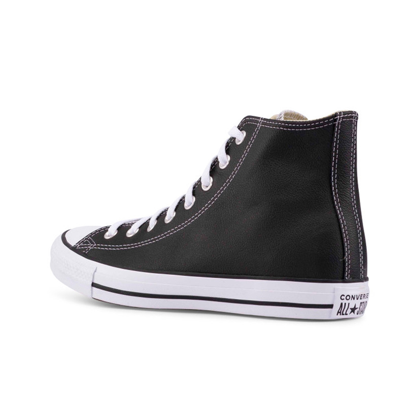 Jual Sepatu Sneakers Converse Chuck Taylor All Star Leather Hi Black Original 132170C - v3.ncrsport.com