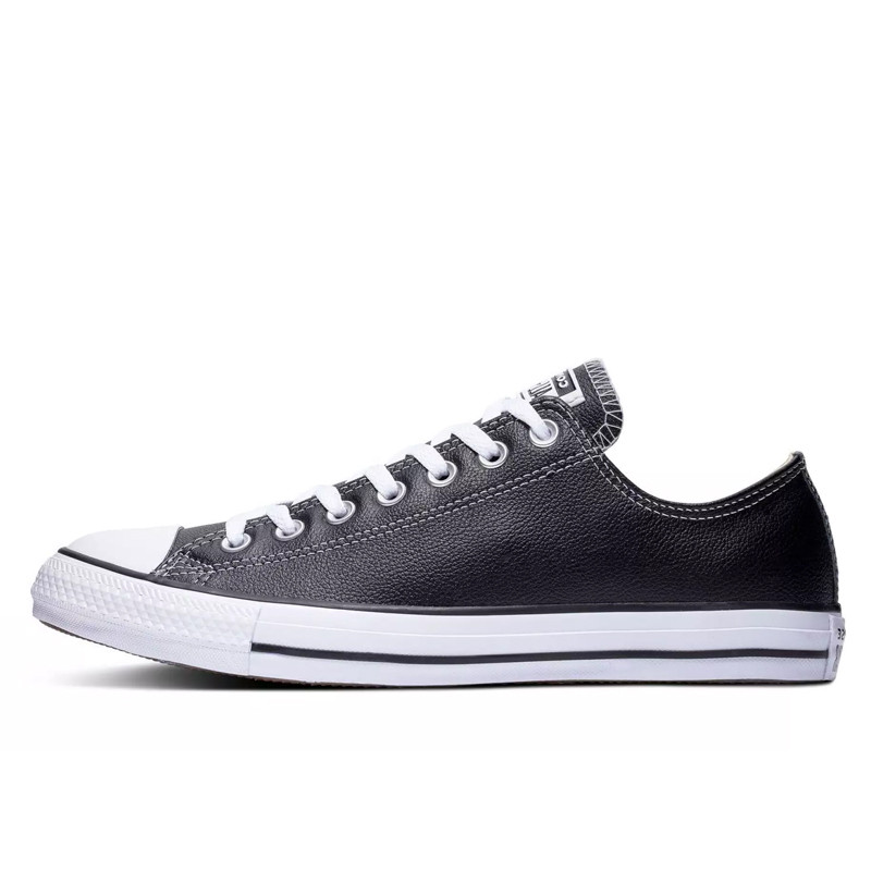 Beli Sepatu Sneakers Converse Chuck Taylor All Star Leather Low Black Original 132174C