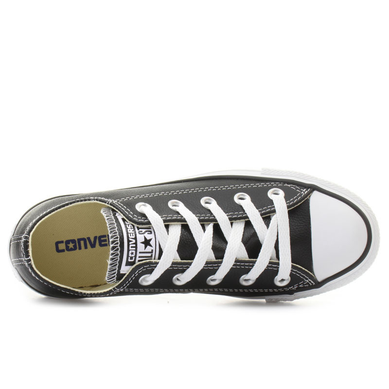 Jual Sepatu Sneakers Converse Chuck Taylor All Star Leather Low Black Original 132174C - v3.ncrsport.com