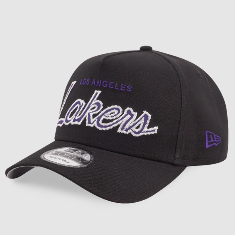 Jual Topi Basket New Era 940 A-Frame Nba Scripts Los Angeles Lakers Cap Black Original 13335831 - v3.ncrsport.com