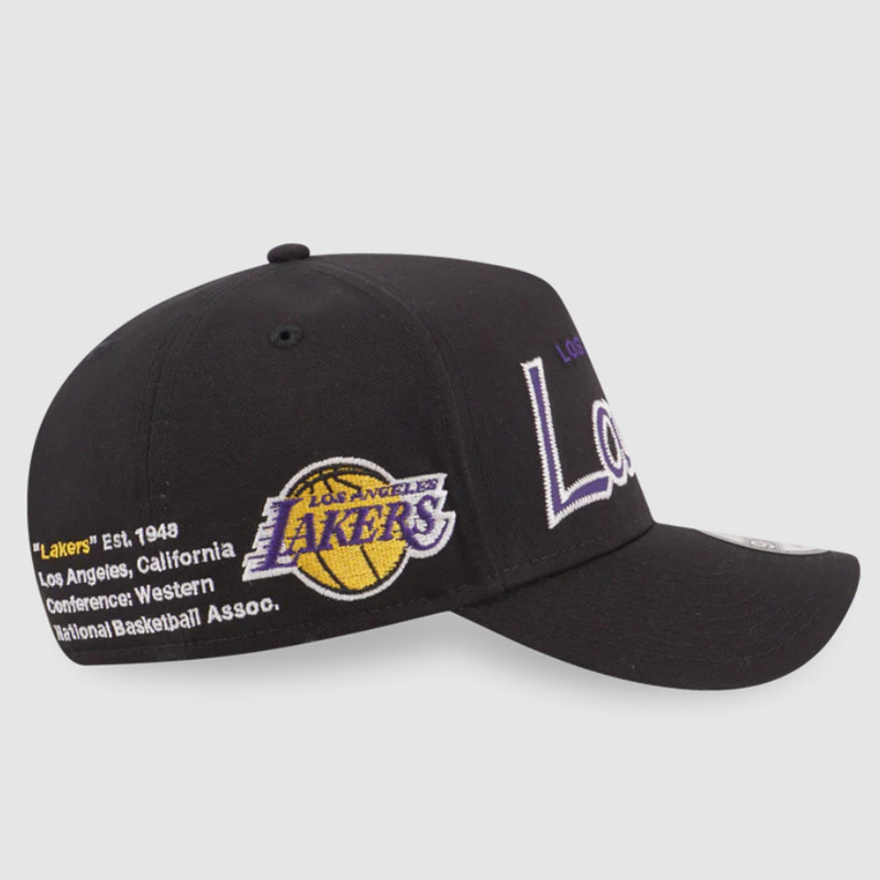 Jual Topi Basket New Era 940 A-Frame Nba Scripts Los Angeles Lakers Cap Black Original 13335831 - v3.ncrsport.com