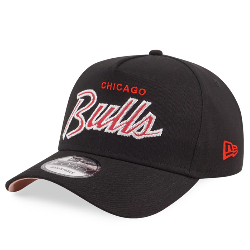 Jual Topi Basket New Era 940 A-Frame Nba Scripts Chicago Bulls Cap Black Original 13335833 - v3.ncrsport.com