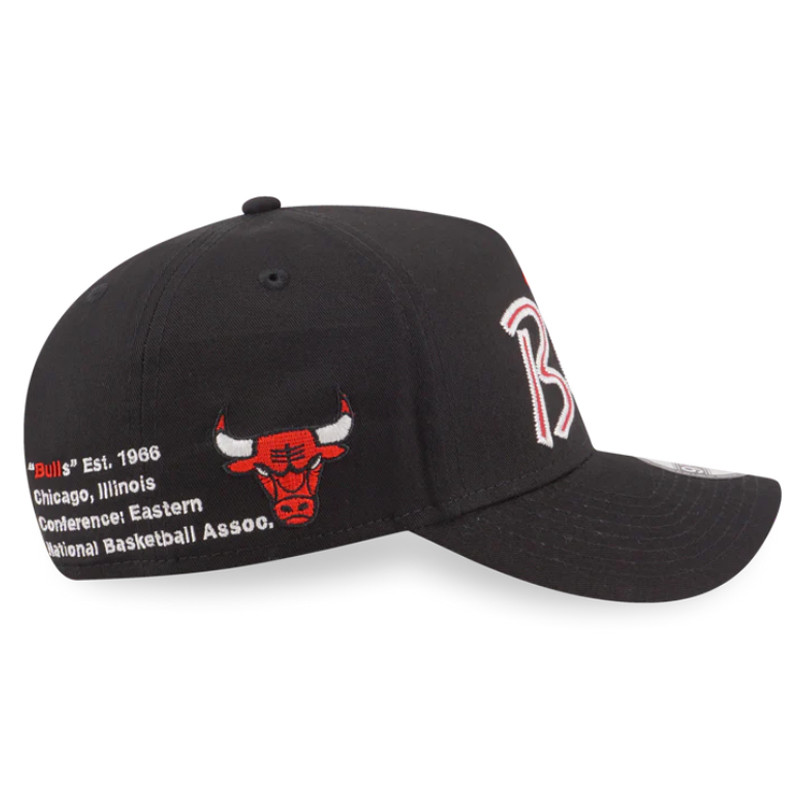 Jual Topi Basket New Era 940 A-Frame Nba Scripts Chicago Bulls Cap Black Original 13335833 - v3.ncrsport.com