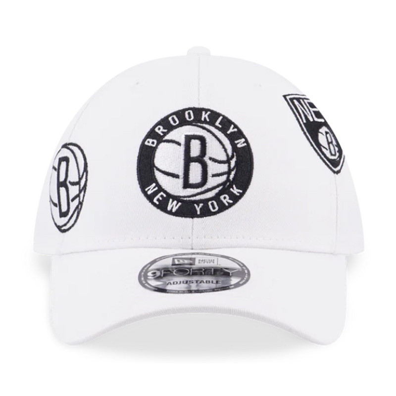 Jual Topi Basket New Era Brooklyn Nets League Multi Logos 9Forty Cap White Original 13335880 - v3.ncrsport.com