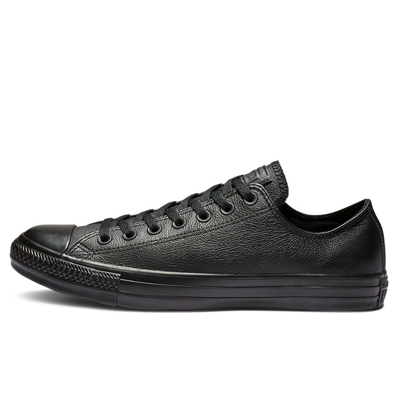 Jual Sepatu Sneakers Converse Chuck Taylor All Star Leather Low Black Original 135253C - v3.ncrsport.com