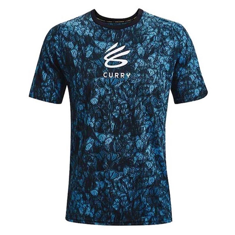 Jual Baju Sneakers Under Armour Curry Splash Graphic Tee Blue Original 1362819-422 - v3.ncrsport.com