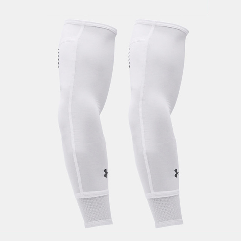 Jual Aksesoris Basket Under Armour Arm Sleeves 1 Pair White Original 1366180-100 - v3.ncrsport.com