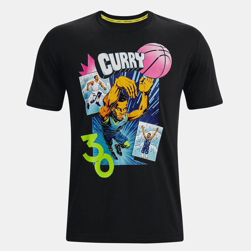 Jual Baju Basket Under Armour Curry Comic Book Short Sleeve Tee Black Original 1372839-001 - v3.ncrsport.com