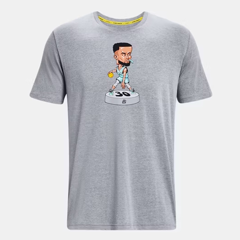 Jual Baju Basket Under Armour Curry Bobblehead Tee Grey Original 1379859-035 - v3.ncrsport.com