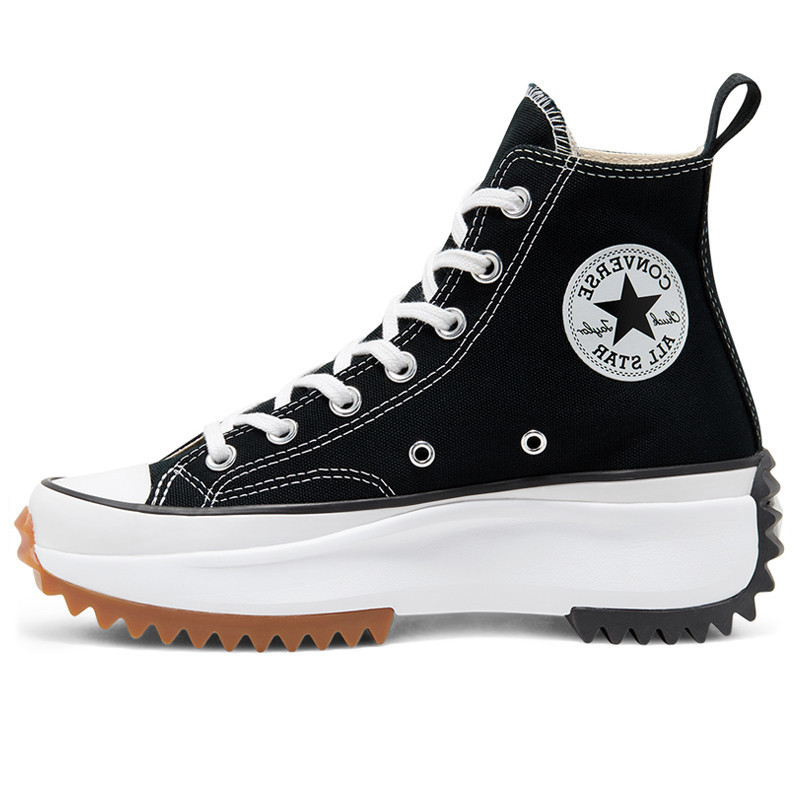 Beli Sepatu Sneakers Converse Run Star Hike High Black White Original 166800C