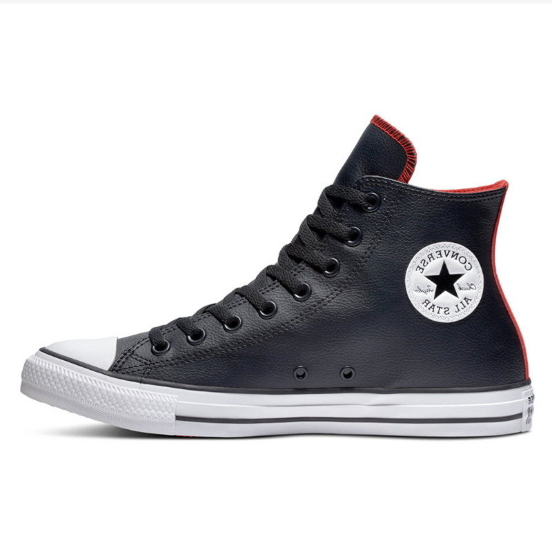 Jual Sepatu Sneakers Converse Chuck Taylor All Star Faux Leather Hi Black Original 167119C - v3.ncrsport.com