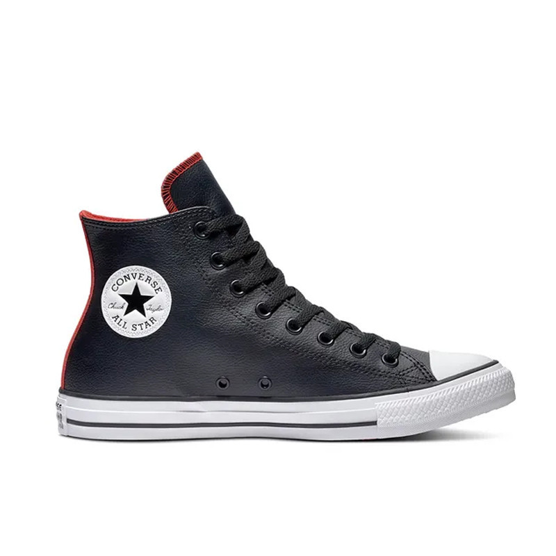 Jual Sepatu Sneakers Converse Chuck Taylor All Star Faux Leather Hi Black Original 167119C - v3.ncrsport.com
