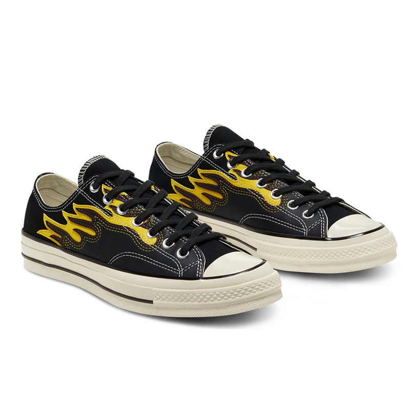 Jual Sepatu Sneakers Converse Chuck Taylor All Star 70 Archive Flame Overlay Black Speed Yellow Original 168701C - v3.ncrsport.com