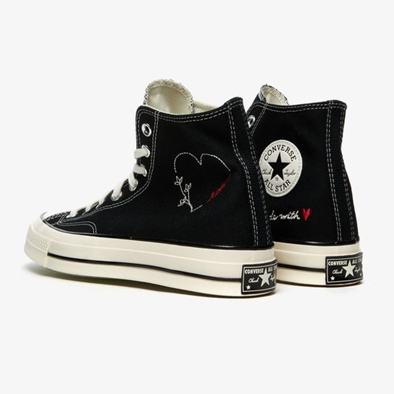 Jual Sepatu Sneakers Converse Chuck 70 Hi Valentine's Day Black Original 171118C - v3.ncrsport.com