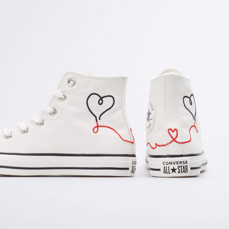 Jual Sepatu Sneakers Converse Valentine's Day Chuck Taylor All Star Hi Vintage White Original 171159C - v3.ncrsport.com