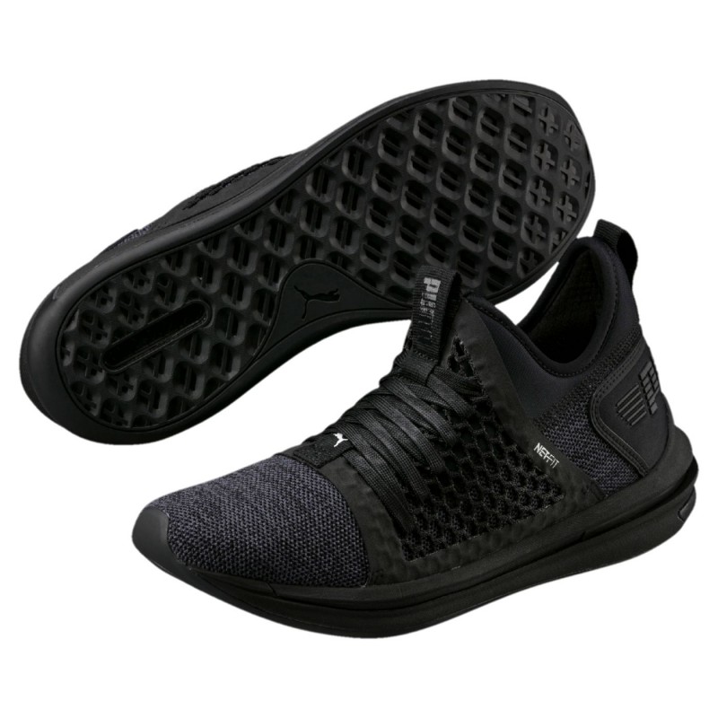 Jual Sepatu Lari Puma Ignite Flash Evoknit Netfit Black Original 190962-01 - v3.ncrsport.com