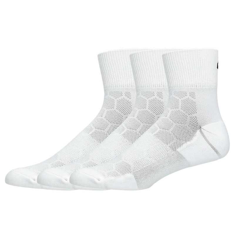 Jual Kaos Kaki Lari Asics Running Qrew 3P Brilliant White Original 3013B010.100 - v3.ncrsport.com