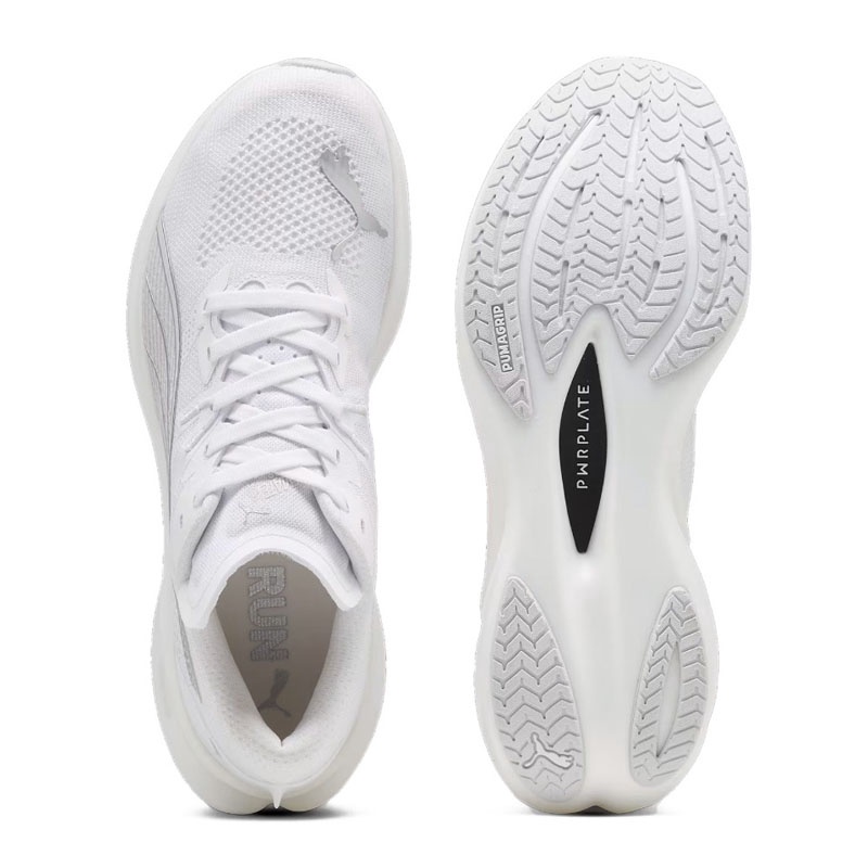 Jual Sepatu Lari Puma Deviate Nitro 3 Puma White-Feather Gray- Original 309707-10 - v3.ncrsport.com