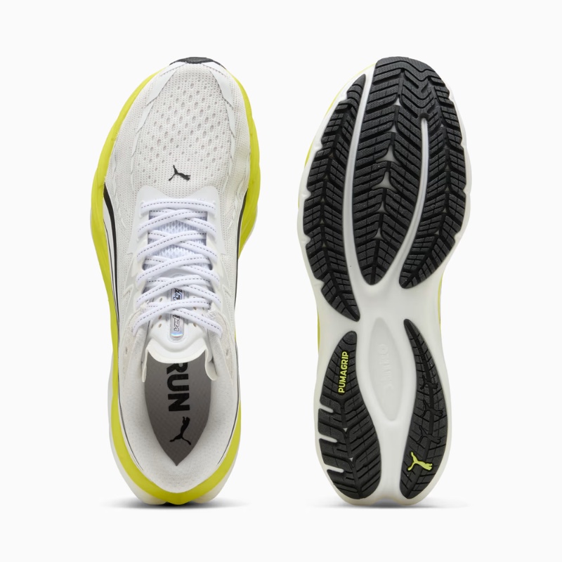 Jual Sepatu Lari Puma Velocity Nitro™ 4 White-Lux Lime Original 311140-15 - v3.ncrsport.com