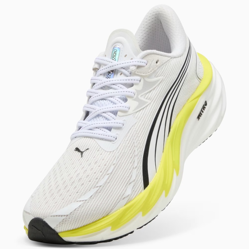 Jual Sepatu Lari Puma Velocity Nitro™ 4 White-Lux Lime Original 311140-15 - v3.ncrsport.com