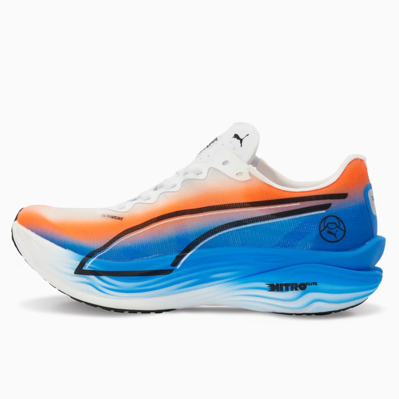 Jual Sepatu Lari Puma Deviate Nitro Elite 3 Ekiden Puma White - Heat Fire - Puma Black Original 313420-01 - v3.ncrsport.com