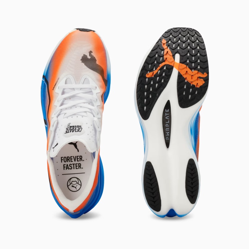 Jual Sepatu Lari Puma Deviate Nitro Elite 3 Ekiden Puma White - Heat Fire - Puma Black Original 313420-01 - v3.ncrsport.com