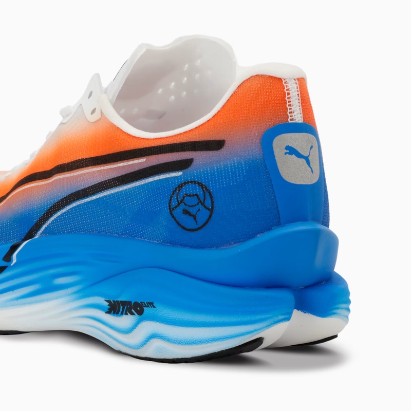 Jual Sepatu Lari Puma Deviate Nitro Elite 3 Ekiden Puma White - Heat Fire - Puma Black Original 313420-01 - v3.ncrsport.com