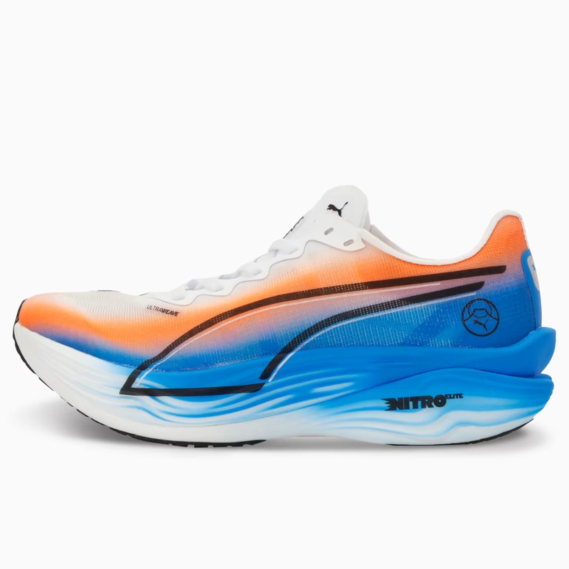 Jual Sepatu Lari Wanita Puma Wmns Deviate Nitro Elite 3 Ekiden Puma White - Heat Fire - Puma Black Original 313421-01 - v3.ncrsport.com