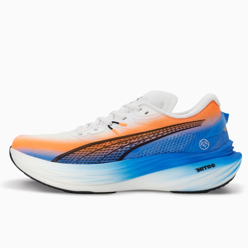 Jual Sepatu Lari Puma Deviate Nitro 3 Ekiden Puma White - Heat Fire - Puma Black Original 313422-01 - v3.ncrsport.com