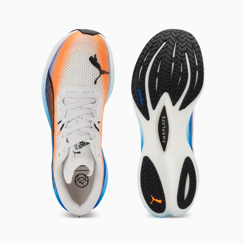 Jual Sepatu Lari Puma Deviate Nitro 3 Ekiden Puma White - Heat Fire - Puma Black Original 313422-01 - v3.ncrsport.com
