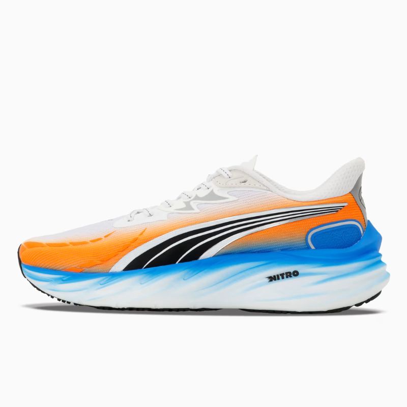 Jual Sepatu Lari Puma Velocity Nitro Ekiden Puma White-Heat Fire-Ultra Blue Original 313424-01 - v3.ncrsport.com