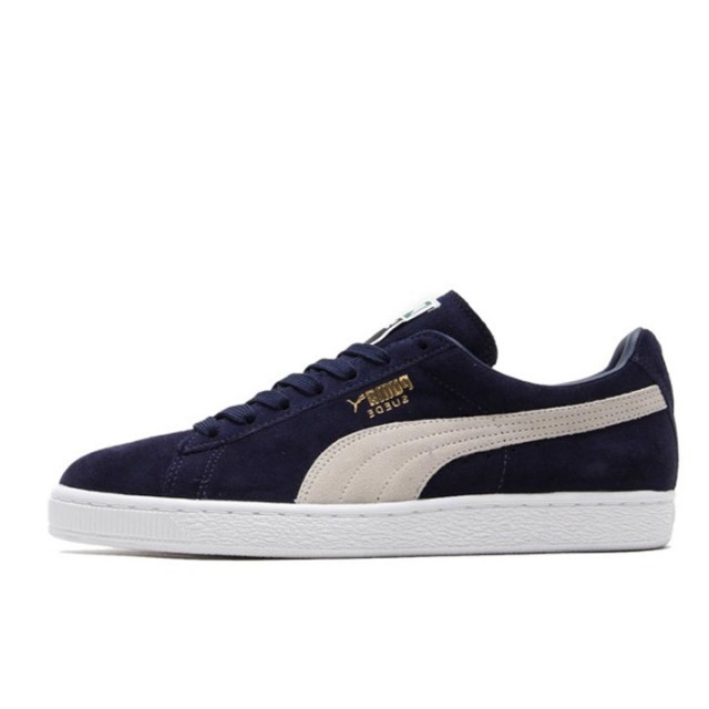 Jual Sepatu Sneakers Puma Suede Classic White Navy Original 356568-51 - v3.ncrsport.com