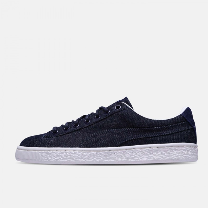 Beli Sepatu Sneakers Puma Basket Classic Denim Twilight Blue Original 362555-01