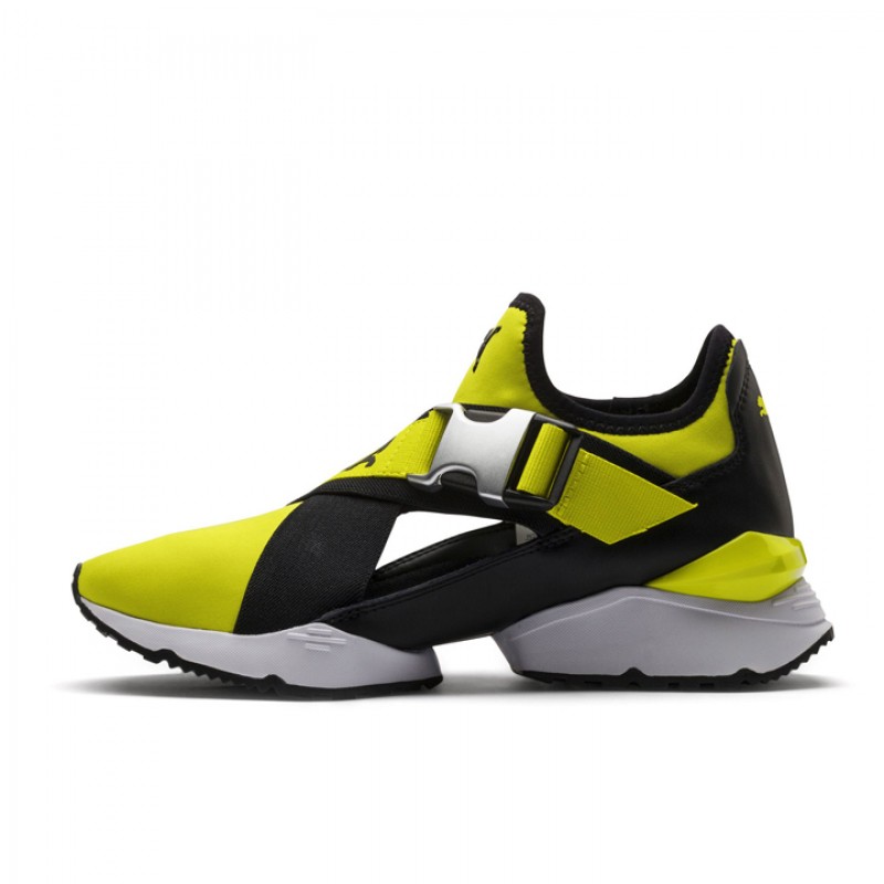 Jual Sepatu Sneakers Wanita Puma Wmns Muse Cut-Out Black Volt Original 367457-03 - v3.ncrsport.com