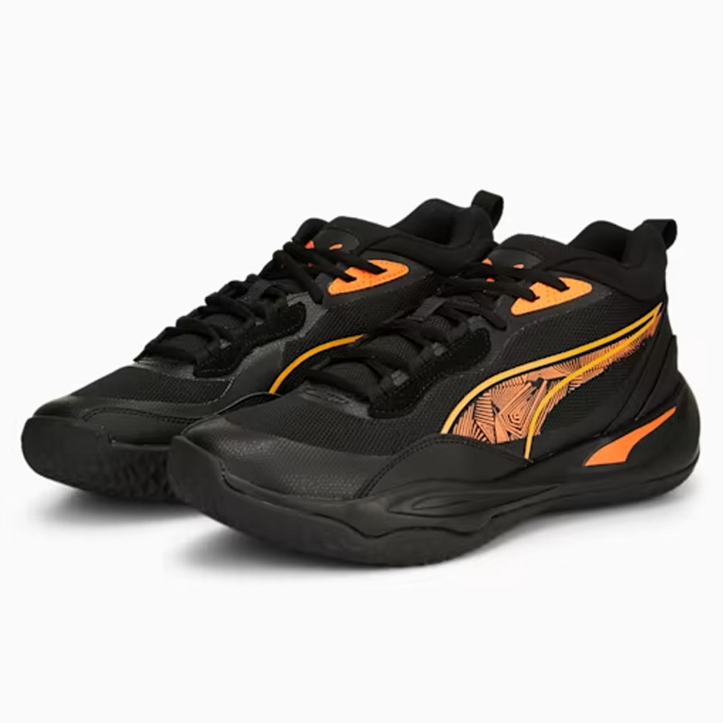 Jual Sepatu Basket Puma Playmaker Pro Laser Black Orange Original 37832301 - v3.ncrsport.com