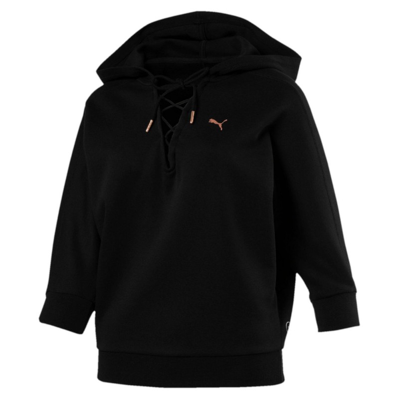 Jual Baju Training Wanita Puma Wmns Active Training Yogini Cropped Hoodie Black Original 515722-01 - v3.ncrsport.com