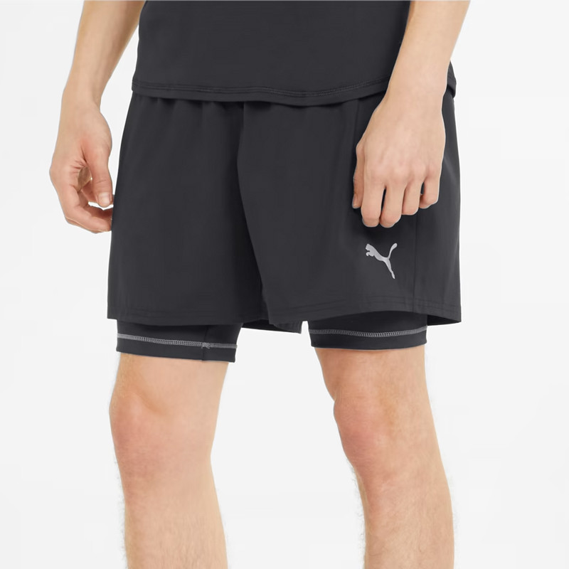 Jual Celana Lari Puma Graphic 2-In-1 5 Inch Running Shorts Black Original 52104951 - v3.ncrsport.com
